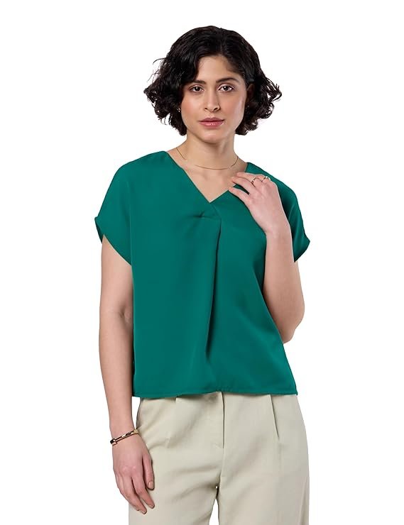 Symbol Premium Women's Relaxed Fit Crop Top | Desk-to-Dinner Polyester